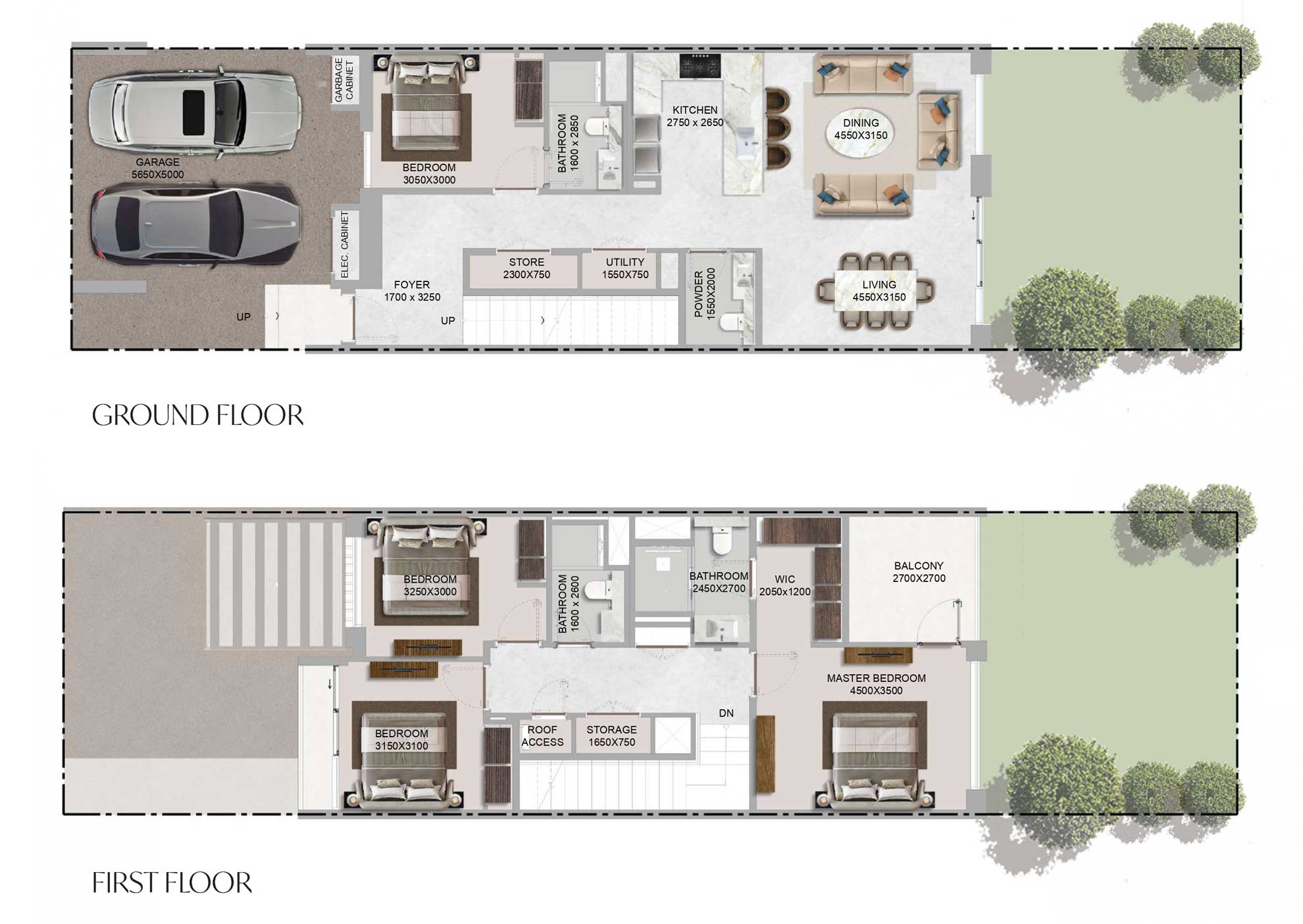 2520sqft-Floorplan-4BedroomTownhouse-TypeA_BrooksSobhaSanctuary