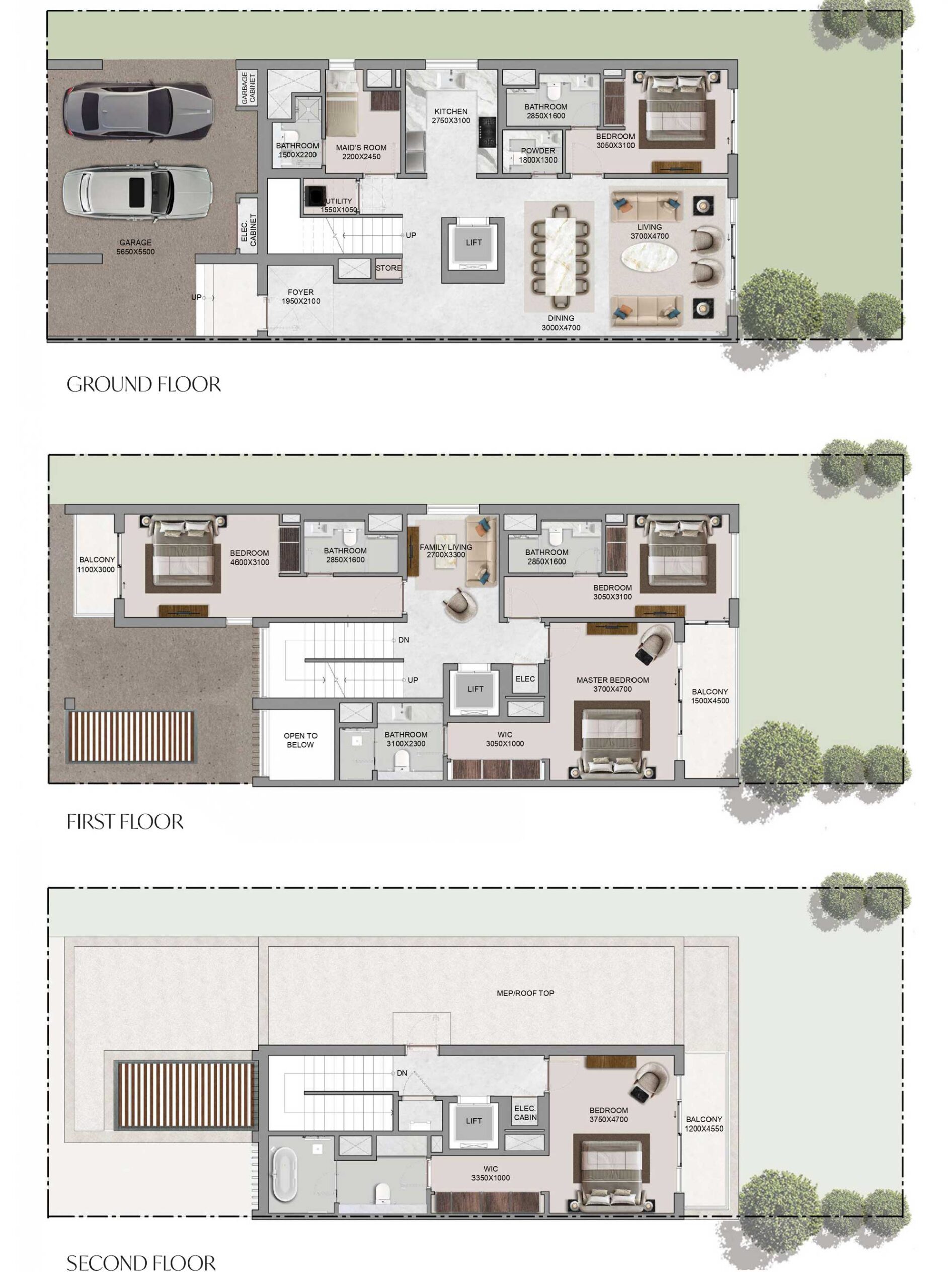 4106sqft-Floorplan-5BedroomTownhouse-TypeA_BrooksSobhaSanctuary