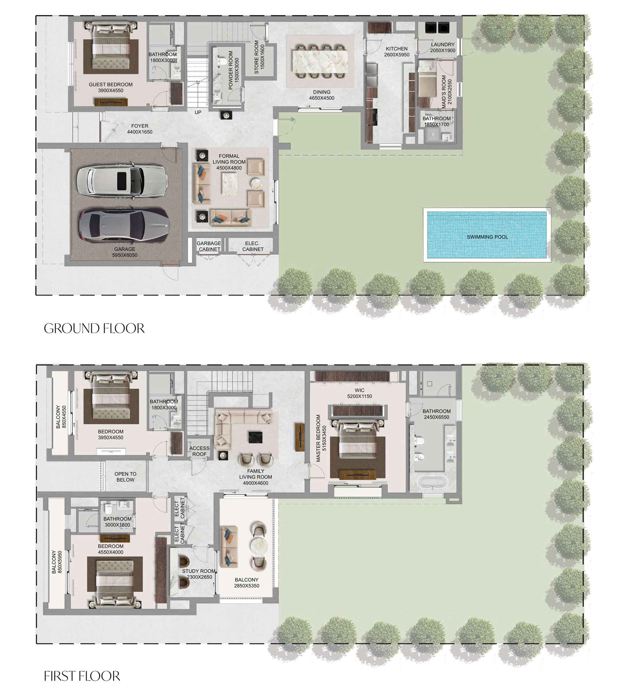 4905sqft-Floorplan-V4BedroomVilla-TypeA-GroveSobhaSanctuary
