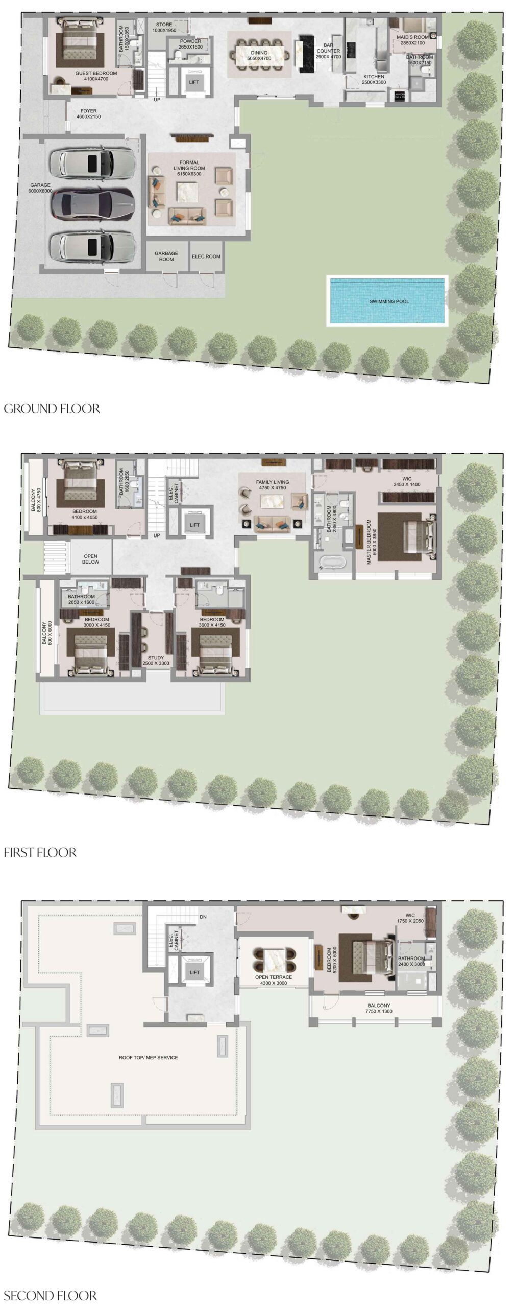 7191sqft-Floorplan-V6BedroomVilla-TypeAM_GroveSobhaSanctuary